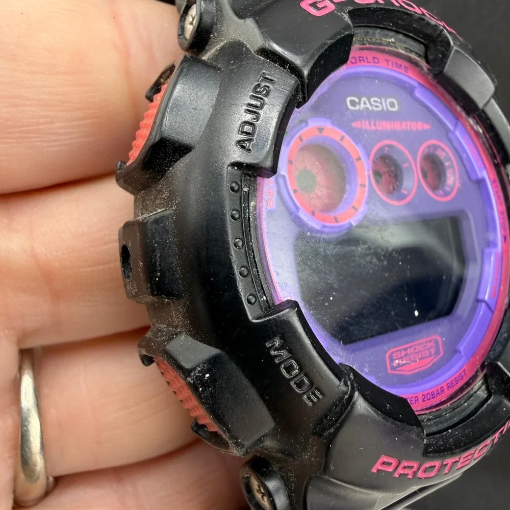 Casio G-Shock GD-120N Watch Black Purple Pink NOT WORKING